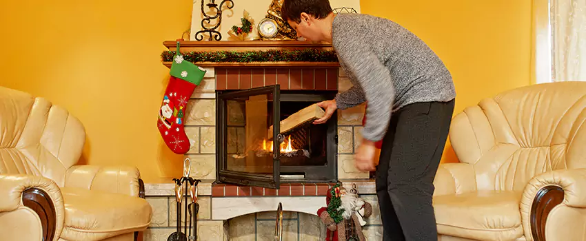 Rusted Metal Fireplace Restoration in Daphne, Alabama